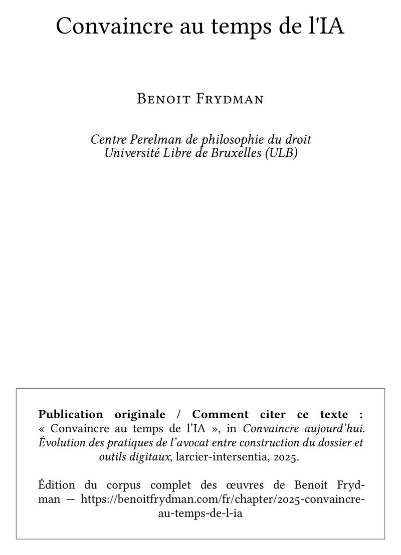 Convaincre au temps de l'IA